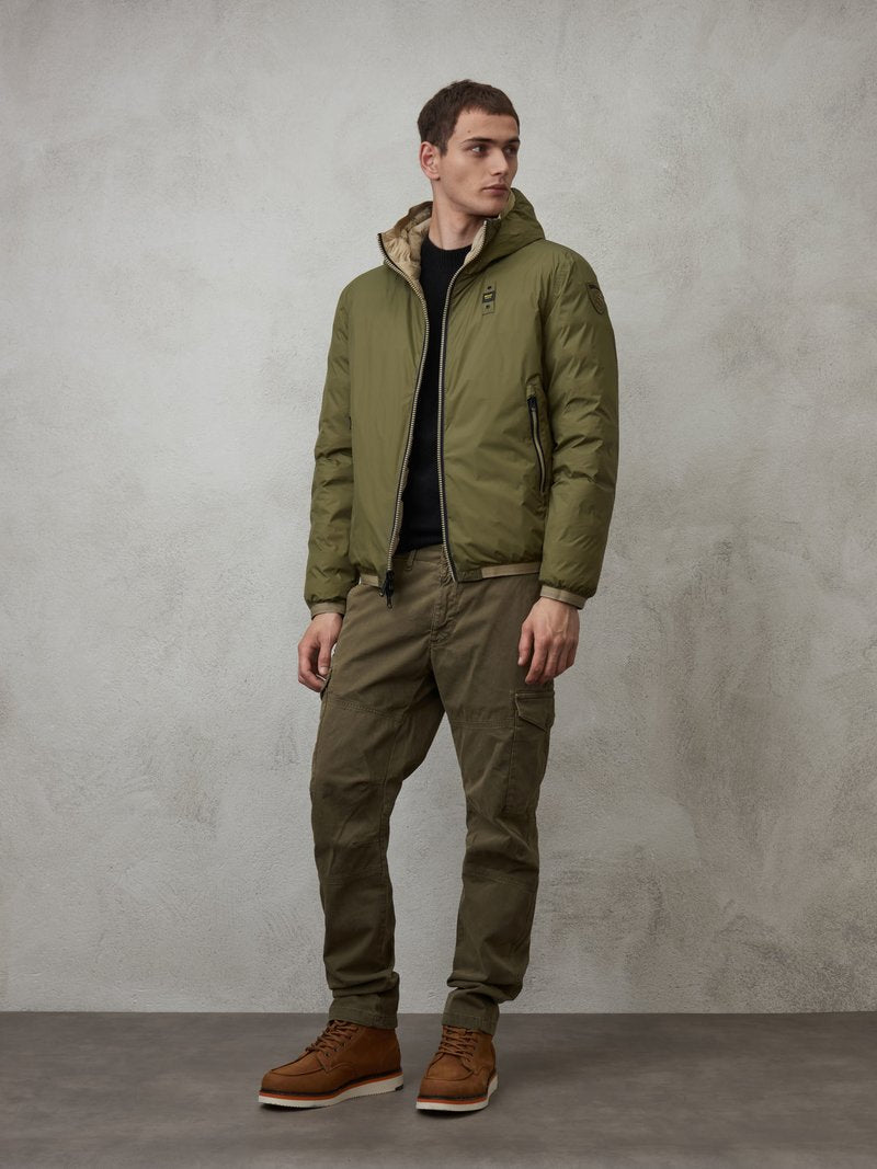 BLAUER UOMO REVERSIBILE VERDE TECNO